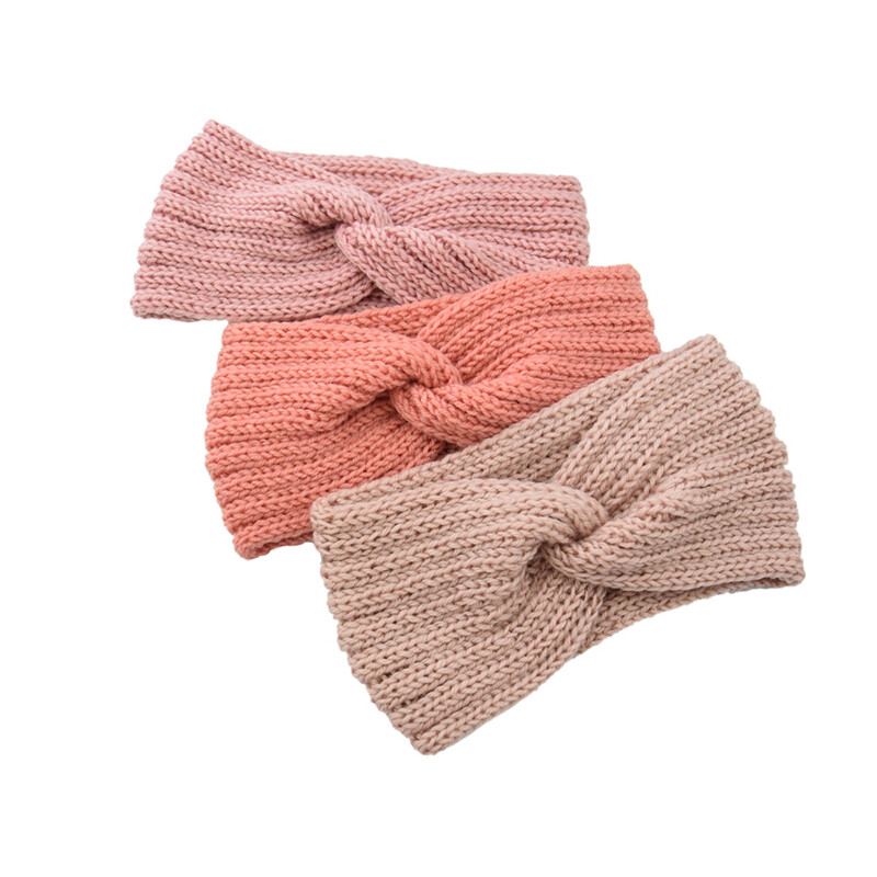 Women Ladies Winter Crochet Knitted Wool Headband Hairband Earmuffs