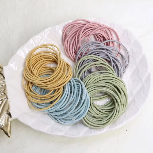 100Pcs/Set Hair Ties Elastic Rubber Bands for Women Men Thin Hair Rubber Bands P