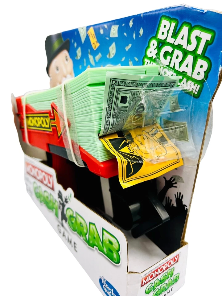 Monopoly Cash Grab Game Ages 8+ Toy Play Money Cards Board Gift Load Boys Girls - Image 3 of 4