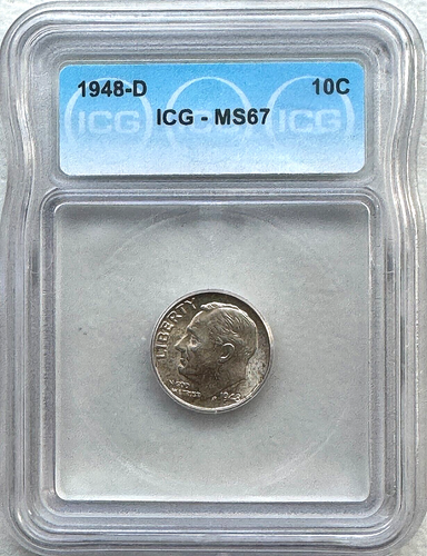 1948-D SILVER ROOSEVELT DIME - ICG MS67 - FREE SHIPPING!