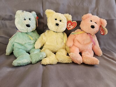 Lot Of 3 Ty Sherbet Beanie Babies/New With Tags