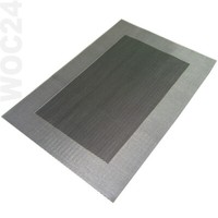Tischset GRAU-SILBER Platzdeckchen Platzmatte Platzset Abwaschbar Kunststoff