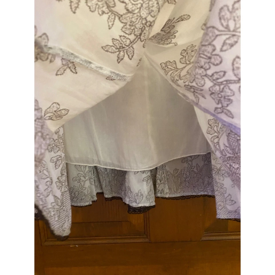 BCX Falda Pradera Mujer Talla 5 Juniors Blanco Forrado Floral Algodón Ropa de Iglesia Foto 2 de 4