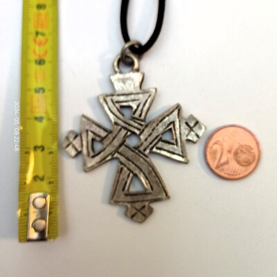 HALSKETTE ANHÄNGER METALL MALTESERKREUZ RAUTEN C010