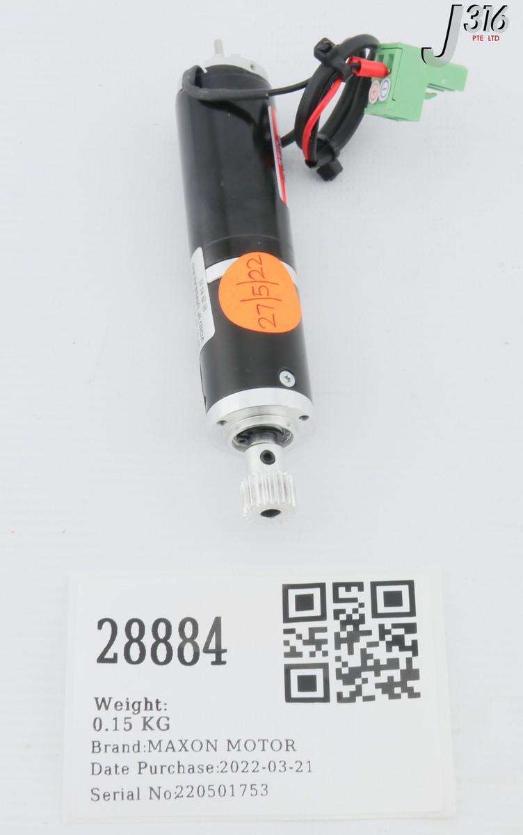 28884 MAXON MOTOR DC MOTOR W/ GEAR 10008638-00, 611822 2322.983
