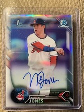 2016 Nolan Jones Bowman Chrome Auto Refractor #286/499 Indians RC