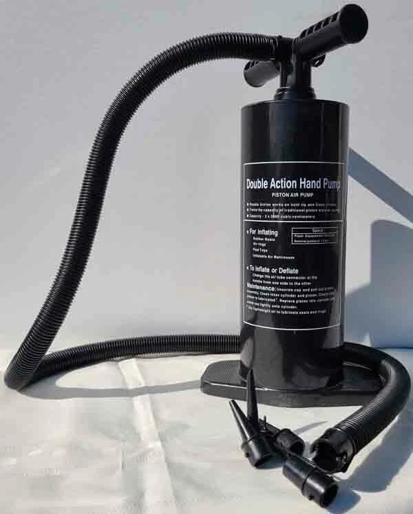 Bomba de mano Stansport doble acción camping senderismo aire libre infla desinfla Foto 2 de 4