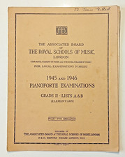 The Royal School of Music 1945 46 Pianoforte Examinations Grade II paperback