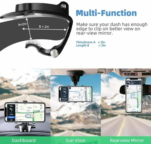 360° DE Handy Smartphone Halter Handyhalterung Auto Armaturenbrett Universal KFZ - Bild 5 von 19