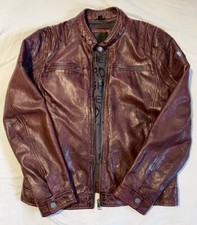 Mauritius Leather Jacket Men Size Large Brown...