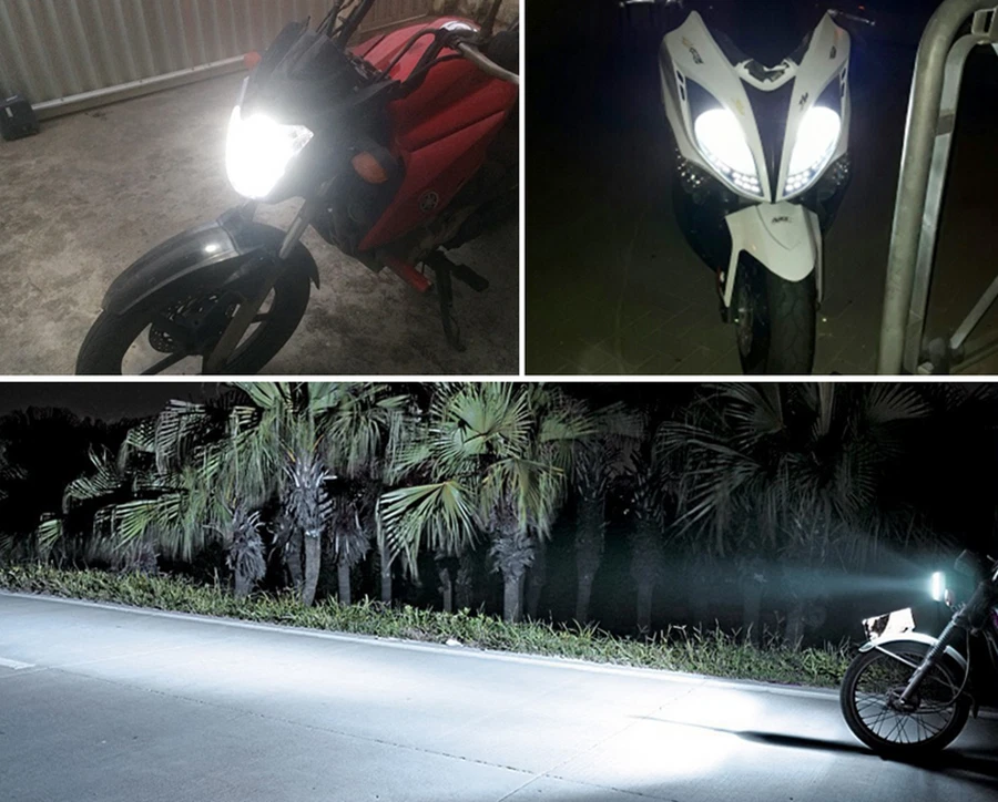 1Pcs Motorcycle H4 LED Headlight Bulb Accessories Super Bright Headlights White  - Image 4 of 4
