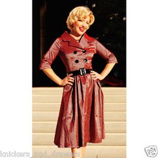 NWT Bettie Page Clothing Checks Accountant Circle Dress & Belt XS S 1950s Pinup