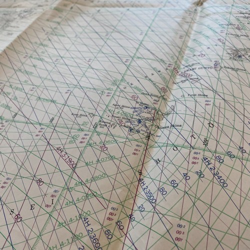 RARE! WWII 1945 U.S. Navy LORAN Navigation Map Japan Hiroshima Nagasaki Okinawa - 第 23/24 張圖片
