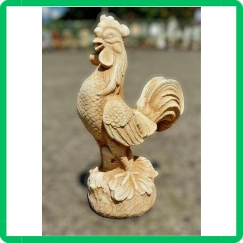 Statua da giardino per esterno interno scultura gallo in cemento marmo H57cm. - Foto 2 di 3