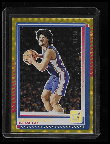2025-26 Donruss #114 Jared McCain Optic Gold #/10