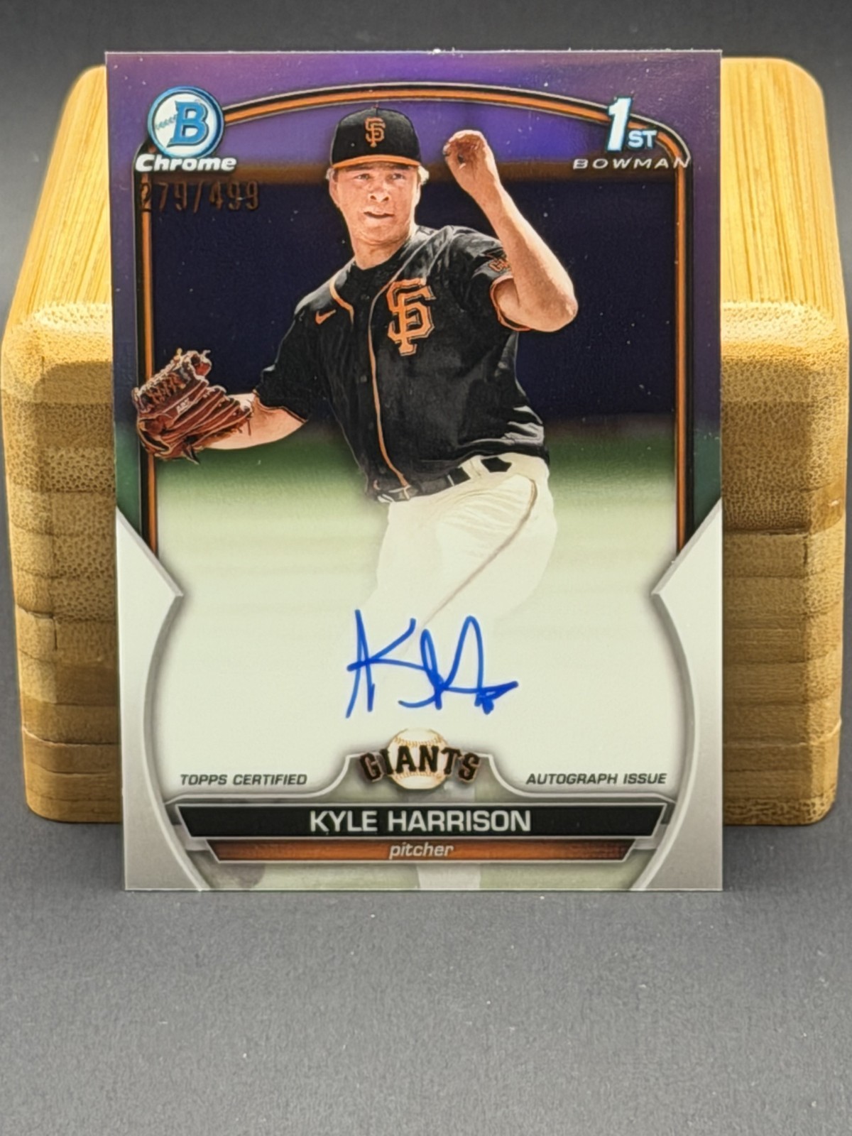 2023 Bowman Chrome 1st Kyle Harrison Refractor Auto Autograph RC /499