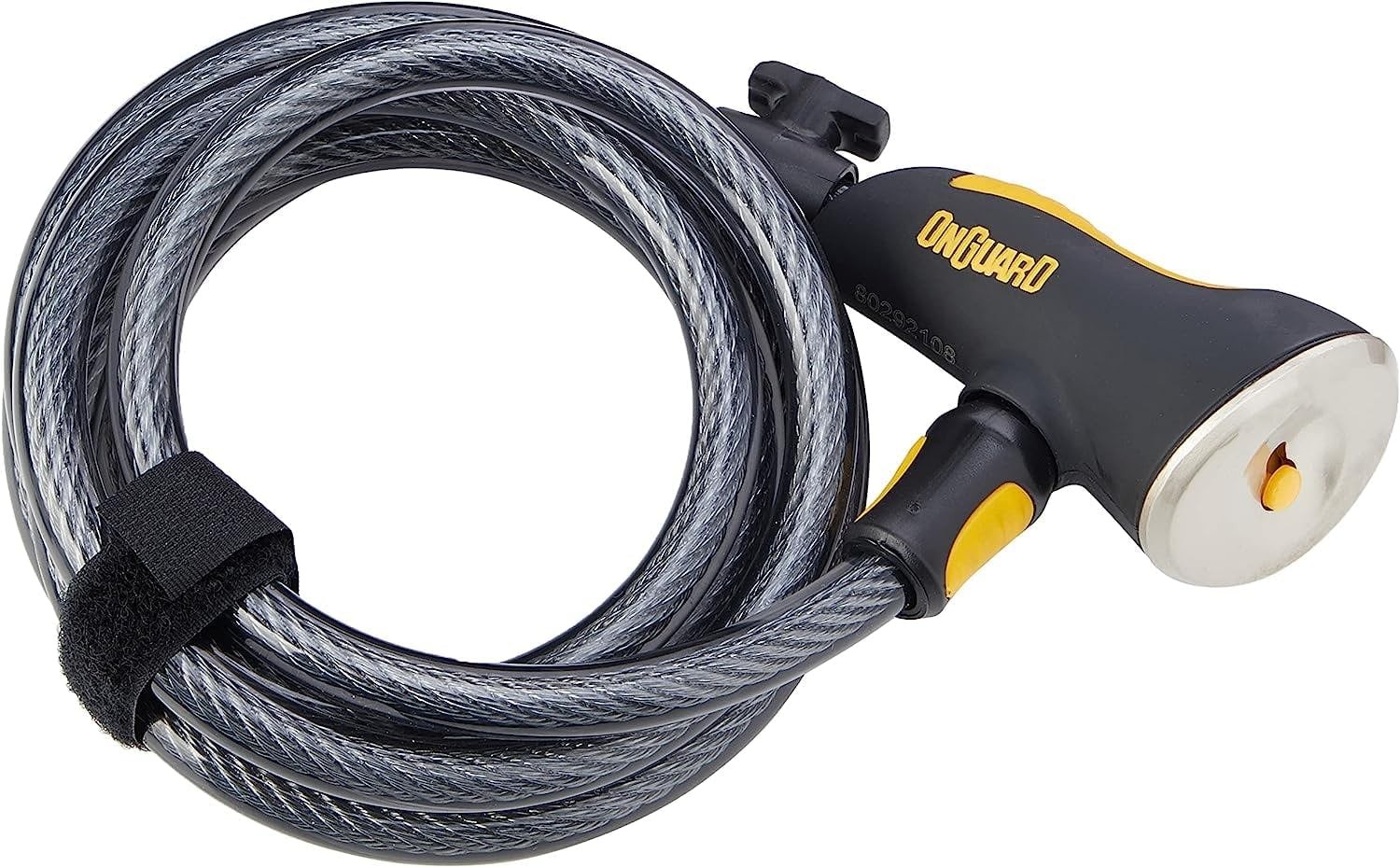 ONGUARD Dobermann, Lucchetto a Spirale. Unisex-Adulto 18.5x1.2 cm Nero (Schwarz)