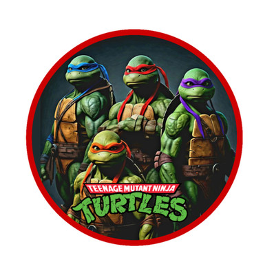 Teenage MN Turtles ''Red'' - 4''  Handmade Vinyl Decal Vehicle Decor Cooler Laptop