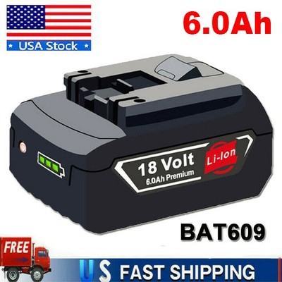 18V for Bosch BAT618 BAT609 Li-ion Battery BAT620 BAT610G BAT619G 24618-01 6.0AH