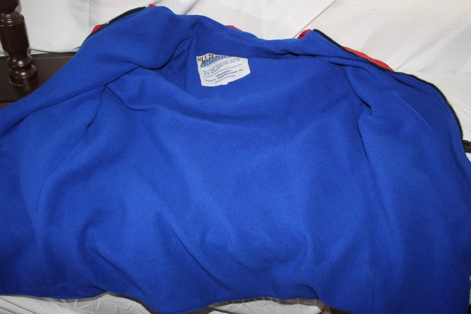 Fresno State 男式 XL 红色蓝色垒球 Sideline 夹克 Amerisport 美国尼龙 复古 — 第 4/4 张图片