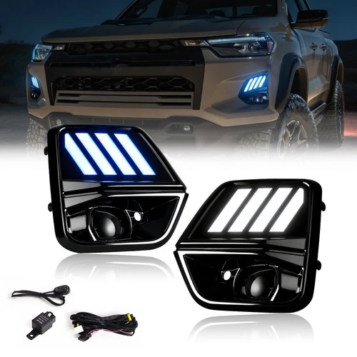 Pair For 2023-2026 Chevy Colorado LED Fog Lights Front Bumper Lamps w/Bulbs+DRL - product listing photo