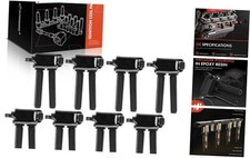 8PCS Ignition Coil Packs Compatible with Chrysler, Dodge, Jeep  Ram Black