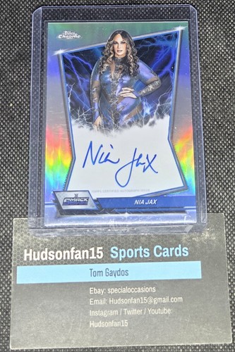 Nia Jax 2026 Topps Chrome WWE Blue Brand Auto #BBA-NIA Refractor Smackdown