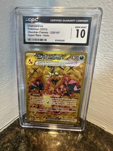 Charizard ex Hyper Rare 228/197 Obsidian Flames CGC 10 GEM MINT Pokemon Card
