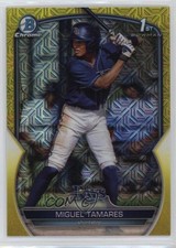 2023 Bowman Chrome Mega Box Yellow Mojo Refractor /75 Miguel Tamares 05nu