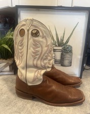 Justin BR 301 Bown Square Toe Western  Hand Made Cwboy Boots  USA 13 D