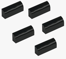 5 New LEGO Black 1x4 Curved Slope 1x4x1 1/3 round rounded top 10314 6019726