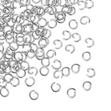 220pcs Silver Open Jump Rings, 2.6mmx4mm 316 Stainless Steel Split O Rings