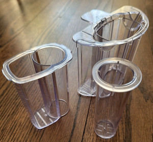 KitchenAid Food Processor KFP1133 Pusher Sleeve Chute Set Pair Clear Great