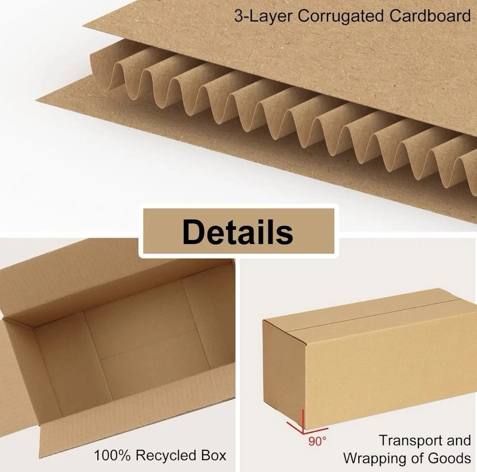 EdenseeLake 40 Pack 5x5x5 inches Shipping Boxes Small inch, Brown  - Image 3 of 4