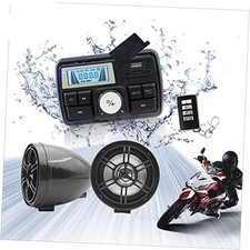 12V Radio 3 inch Motorcycle ATV UTV Golf Cart Waterproof Anti-Theft Black