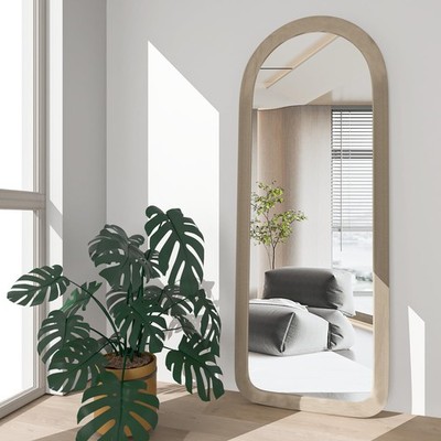 Full Length Mirror 56''X20'' Arch Floor Mirror with Stand Arched Full Body Mirror