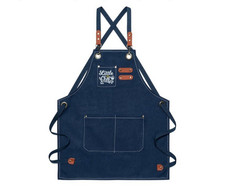 Kid Apron - Adjustable Blue Little Chef Children Kitchen Waterproof Canvas Apron