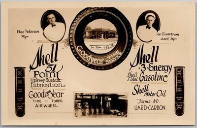 Postcard Sacramento, CA; Shell Lubricants-3 Energy Gasoline-Motor Oil RPPC Ld