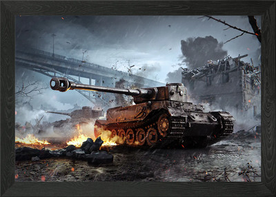 Deutschland Tiger (P) Gerahmtes Wandbild Poster Leinwanddruck Bild