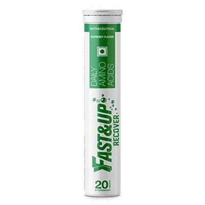FAST&UP Recover EAA Effervescent Tablets Raspberry 20 Tabs Post Workout