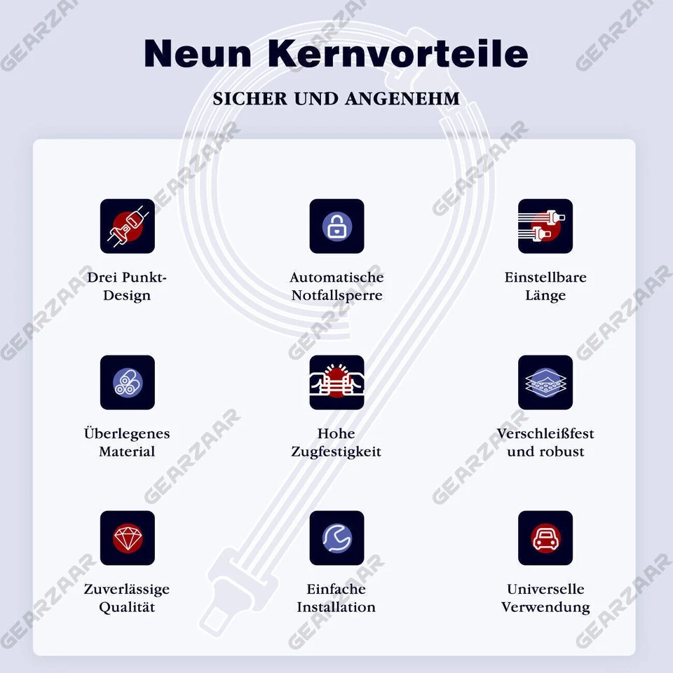 2 x 3 point seat belt lap belt automatic belt belt whip TÜV E test - Image 2 of 4