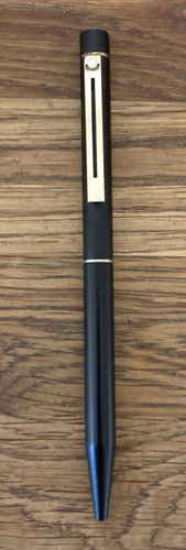 Sheaffer Targa Matte Black & Gold Ballpoint Pen - 1980's - USA
