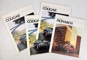 Lot of 1978 Mercury Cougar & Monarch Promotional Sales Booklet / Brochures