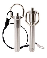 304 Stainless Steel Ball Locking Pins Button Handle 8mm x 40mm Release 2 Pack