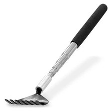 Telescopic Back Scratcher Stainless Steel Extendable Massager Tool w/ Travel Bag