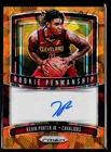 2019-20 Panini #RP-KPJ Kevin Porter Jr. Rookie Penmanship Prizm Orange Ice
