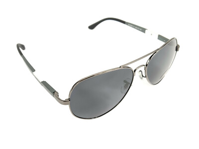 DUCO Pilotenstil Gun Metal Rahmen graue Gläser Katze 3 Sonnenbrille für Herren