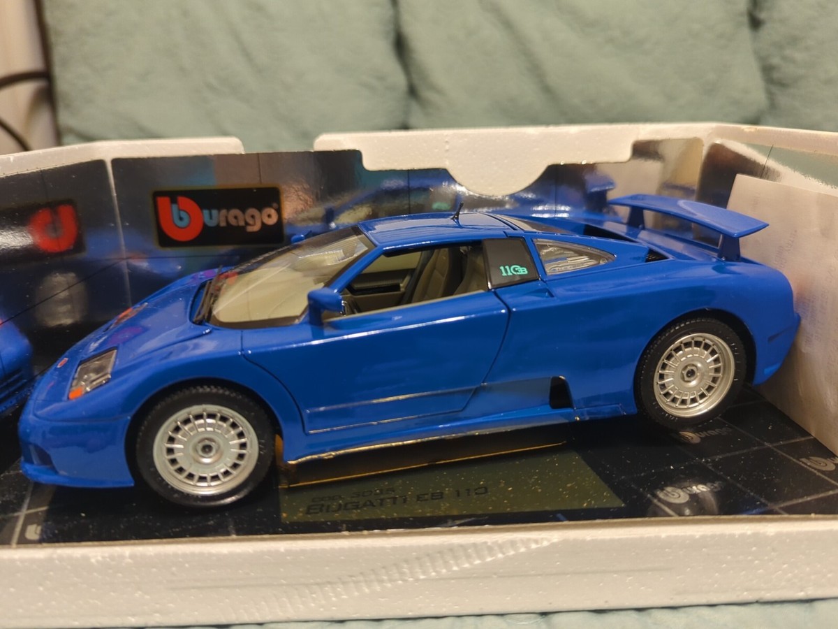 Burago – 1:18 Scale 1991 BUGATTI EB 110 Diecast car - BLUE