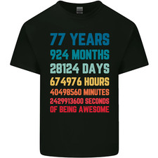 77th Birthday 77 Year Old Mens Cotton T-Shirt Tee Top