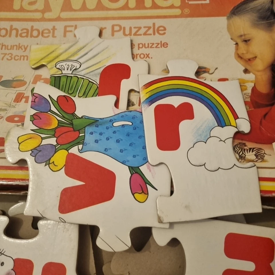 Vintage Waddingtons Playworld Alphabet Floor Puzzle Age 3+ Yrs # - Image 2 of 4